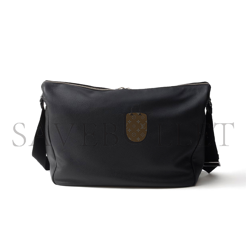 Pra*a large leather shoulder bag 2vh185 (43*32*18cm)